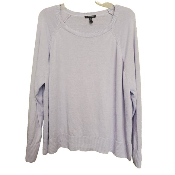 Eileen Fisher Purple Organic Linen/Cotton Long Sleeve Pullover Sweater Size XL - Picture 1 of 5